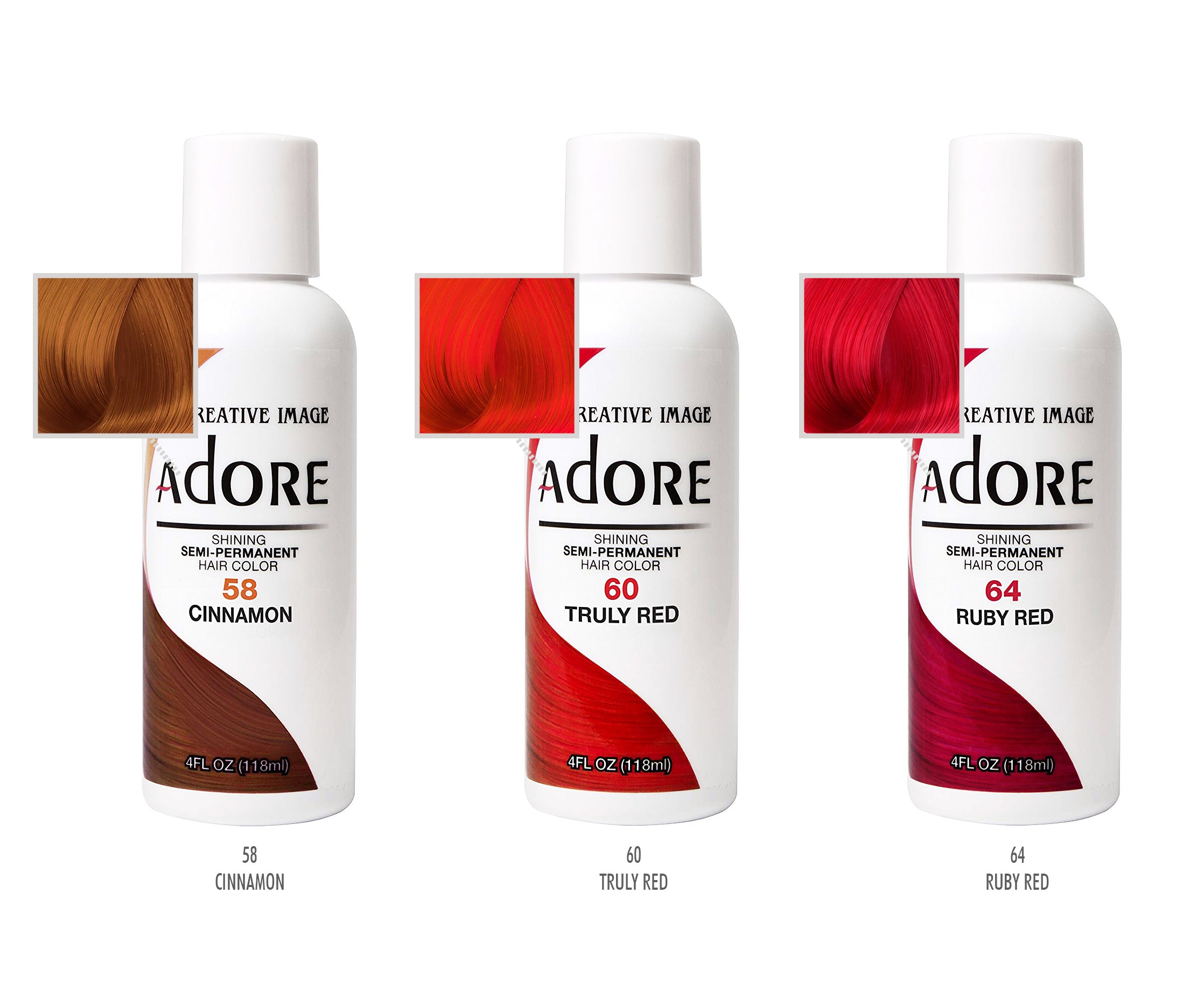 Adore Intense Red INH Semi Permanent Hair Color Amethyst 6 Oz Gen C