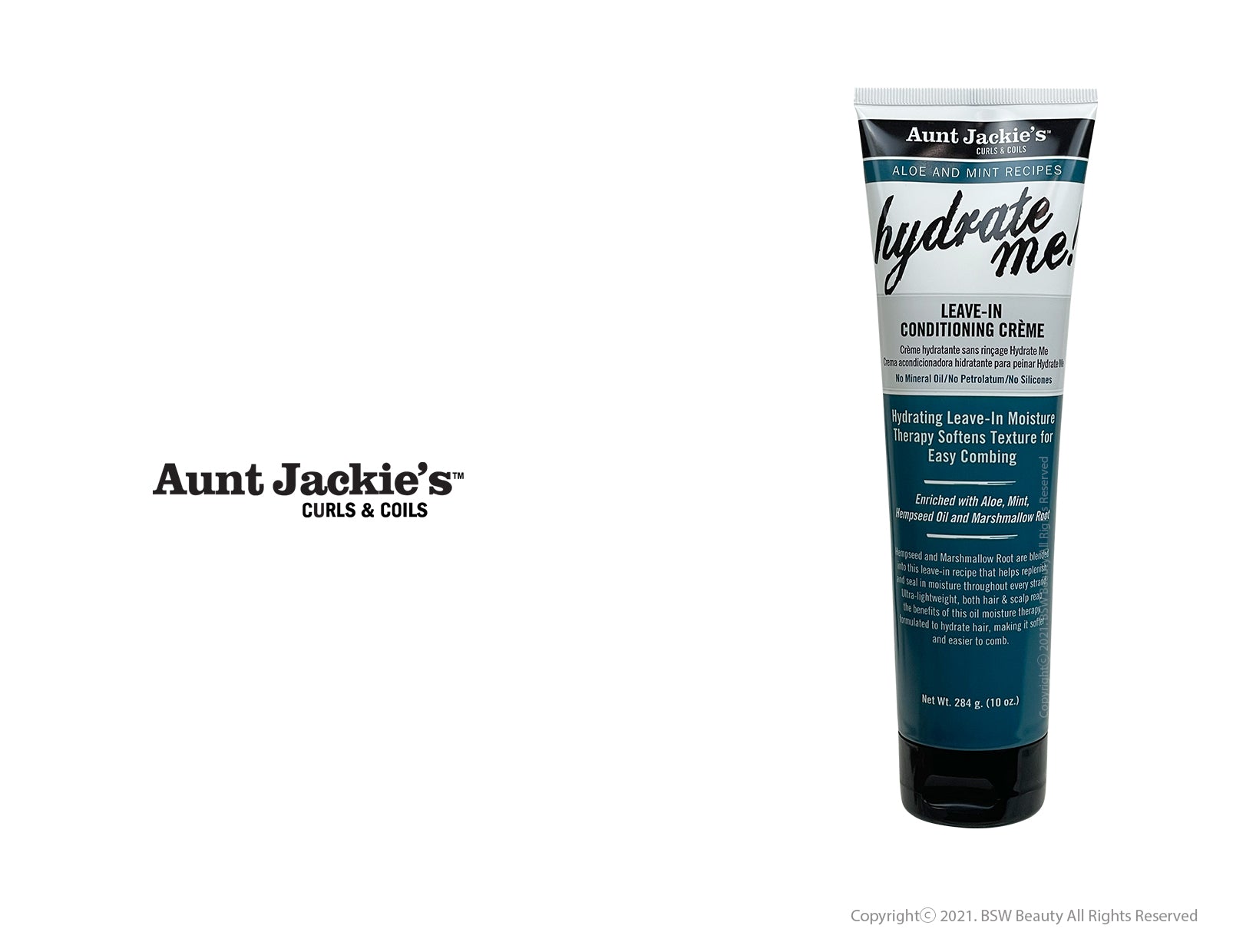 AUNT JACKIE'S ALOE AND MINT HYDRATE ME LEAVE IN CONDITIONING CREME 10oz