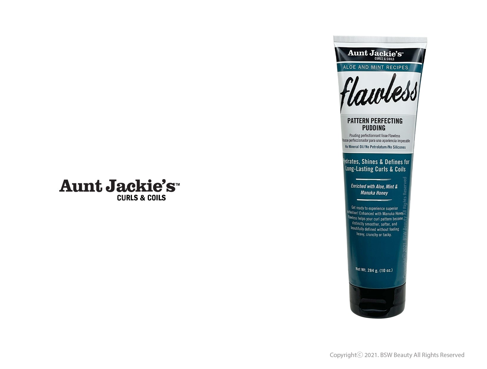 AUNT JACKIE'S ALOE AND MINT FLAWLESS PATTERN PERFECTING PUDDING 10oz