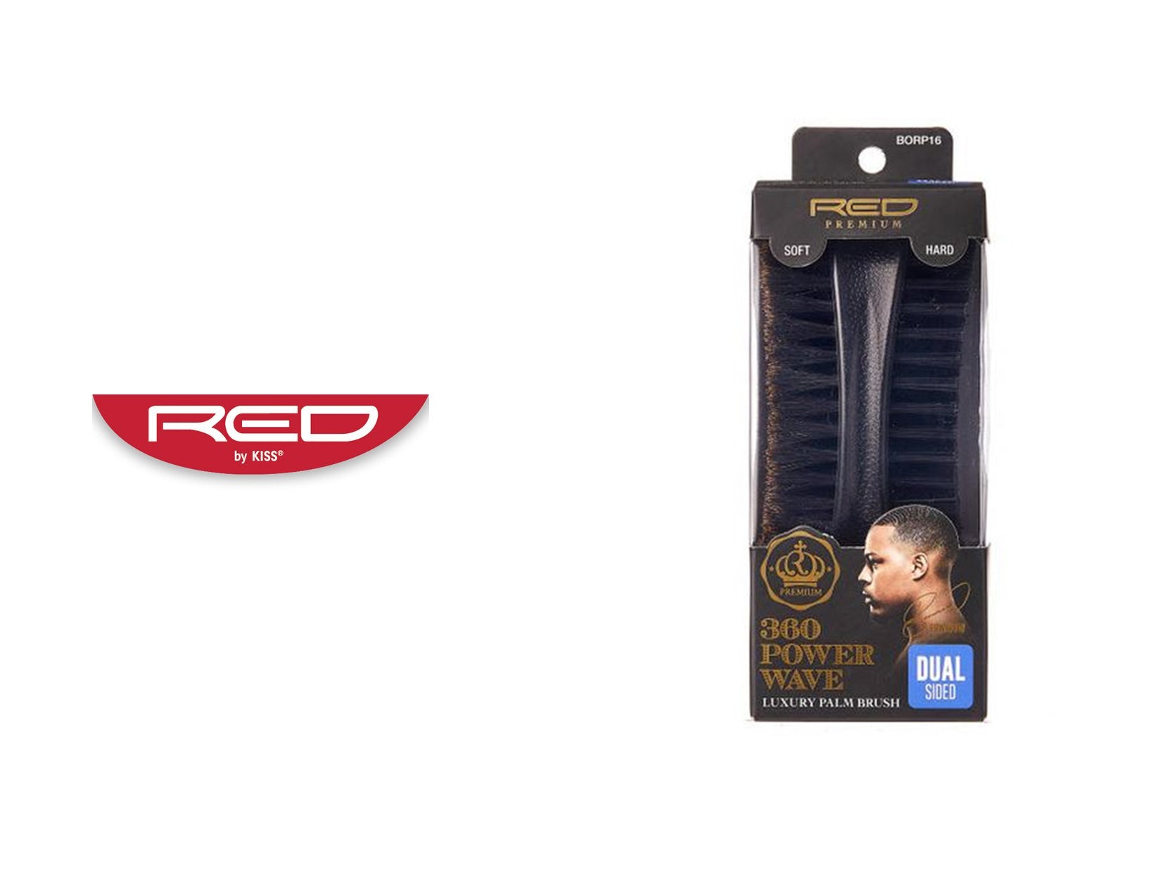 RED BY KISS RPM POWER WAVE PALM DUAL-SIDED BRUSH