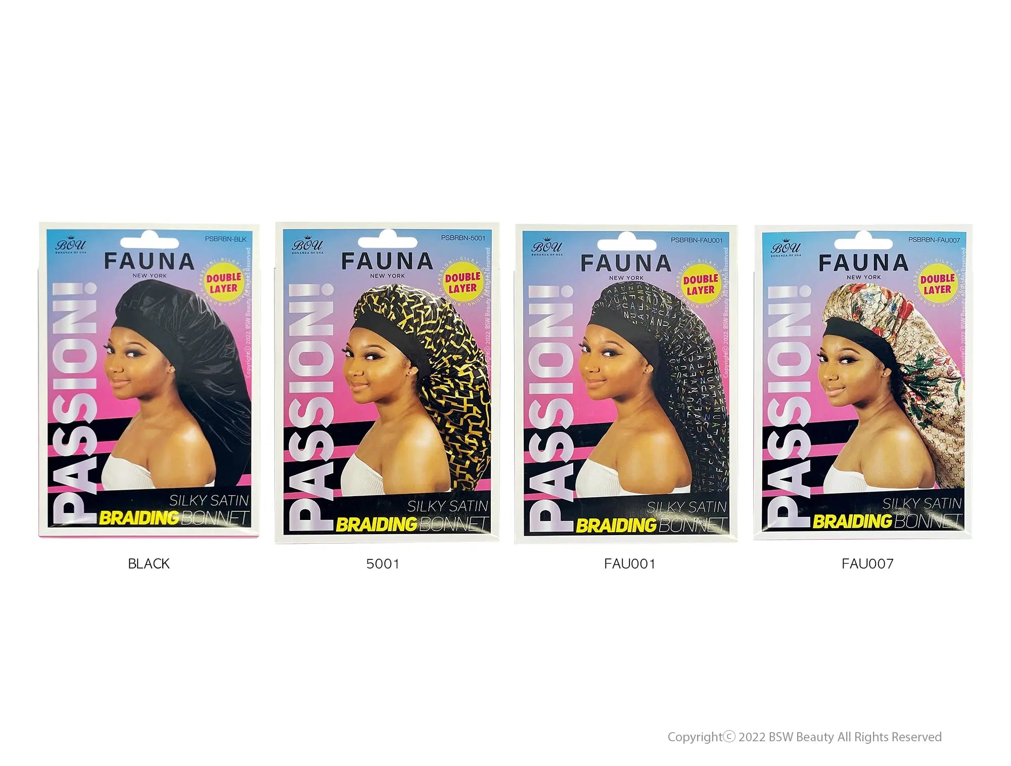 BOU FAUNA NEW YORK PASSION SILKY SATIN BRAIDING BONNET - BSW BEAUTY CANADA