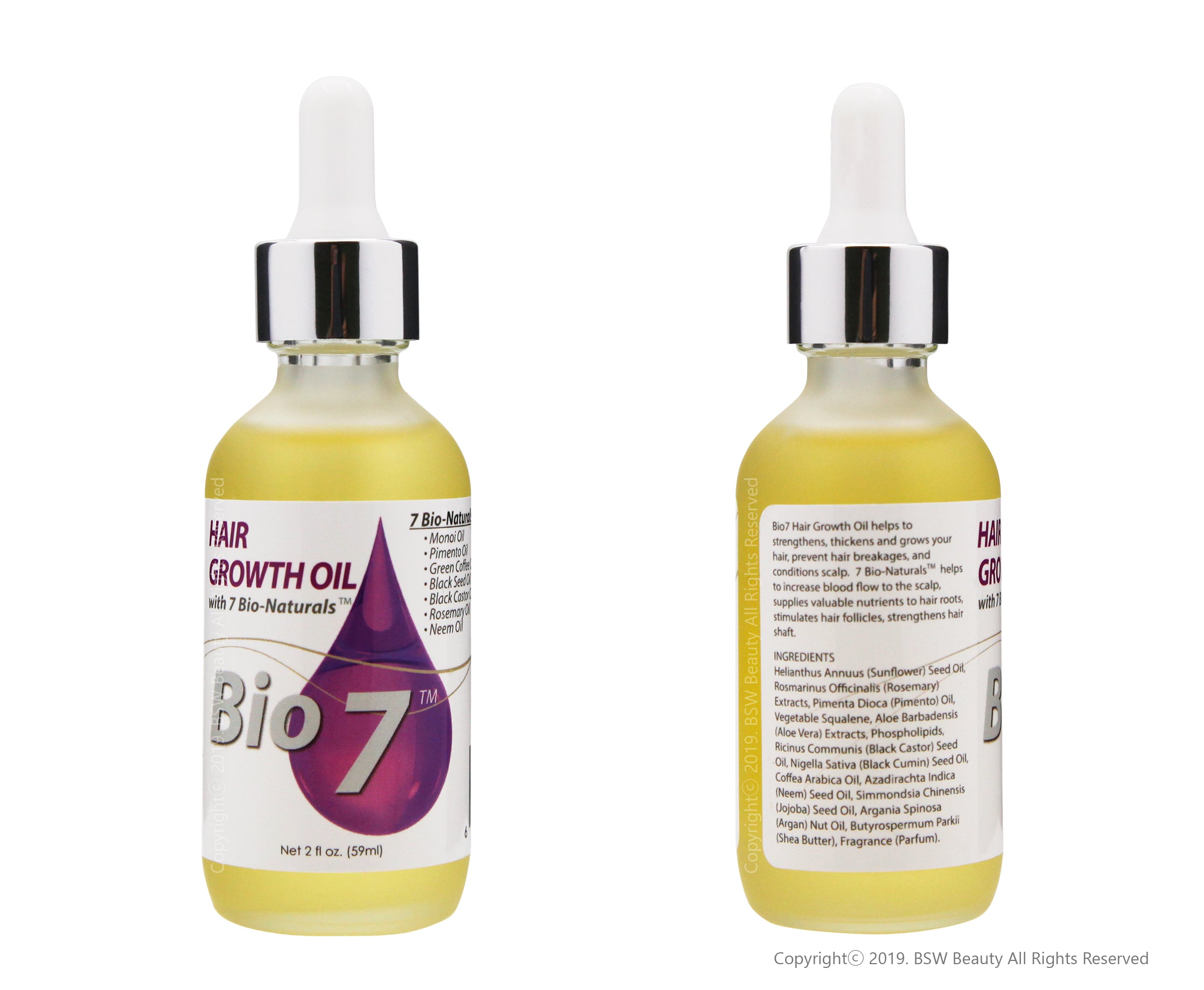 Bio Seven BY NATURES BIO 7 HAIR GROWTH OIL 2oz