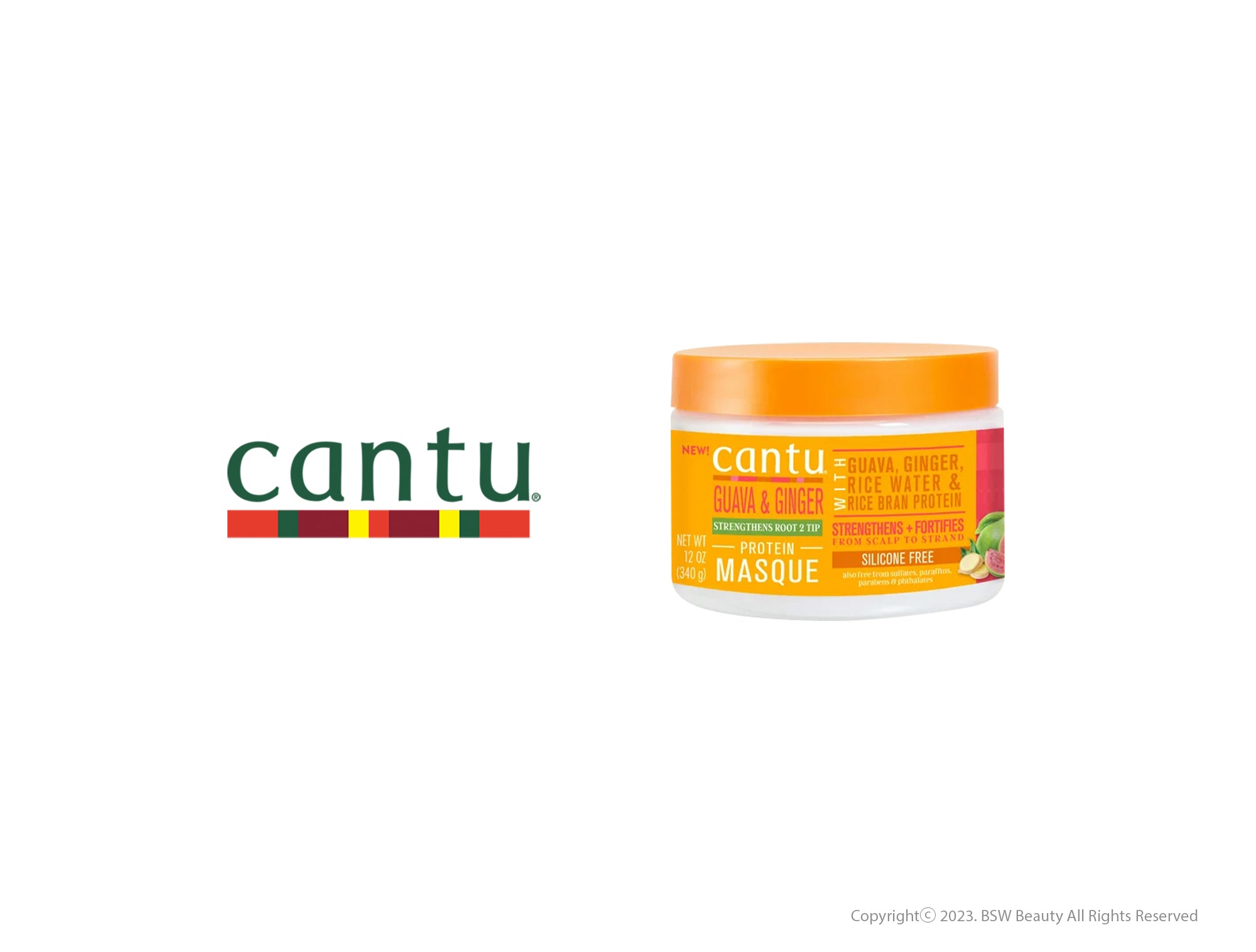 CANTU GUAVA & GINGER RICE WATER PROTEIN COND MASQUE 12oz