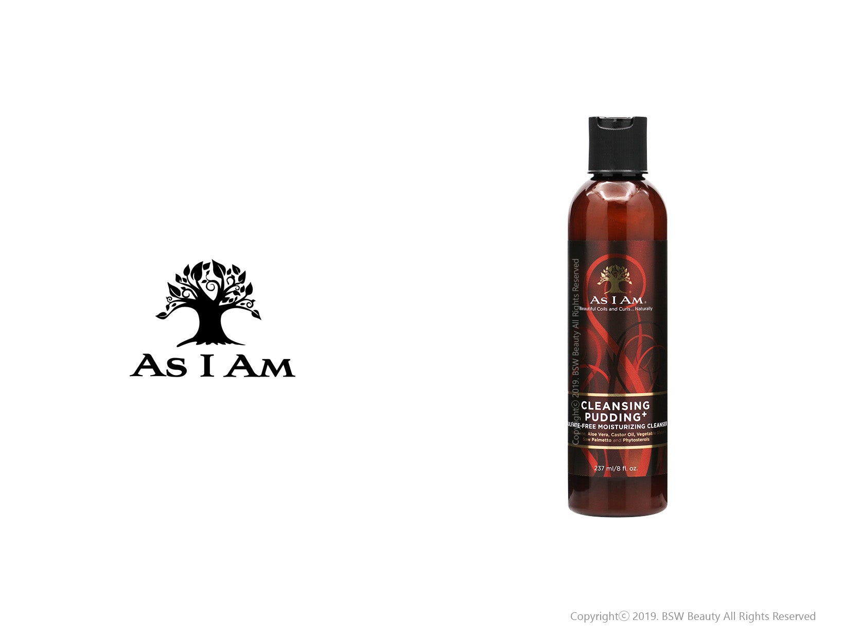 AS I AM CLEANSING PUDDING+ SULFATE FREE MOISTURIZING CLEANSER 8oz