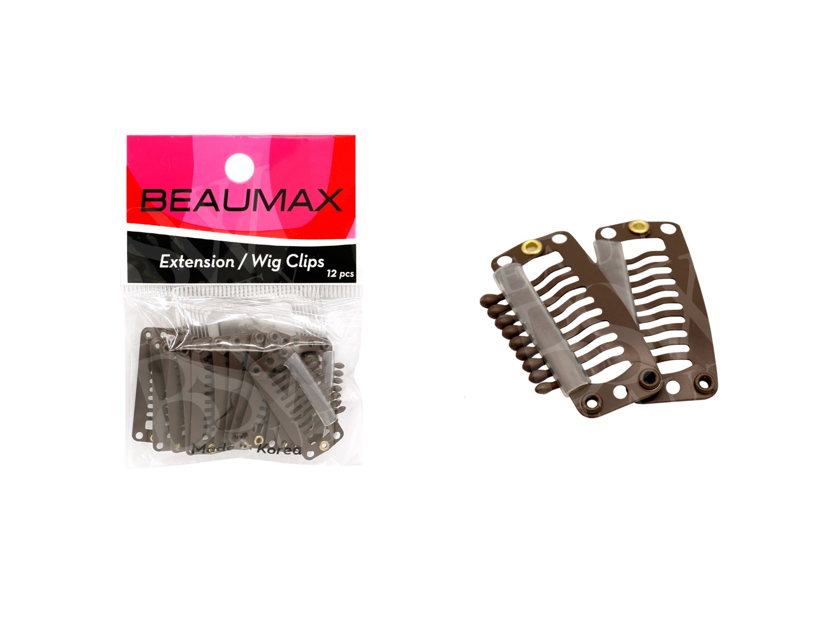 BEAUMAX COMB STYLE EXTENSION CLIP 12PCS
