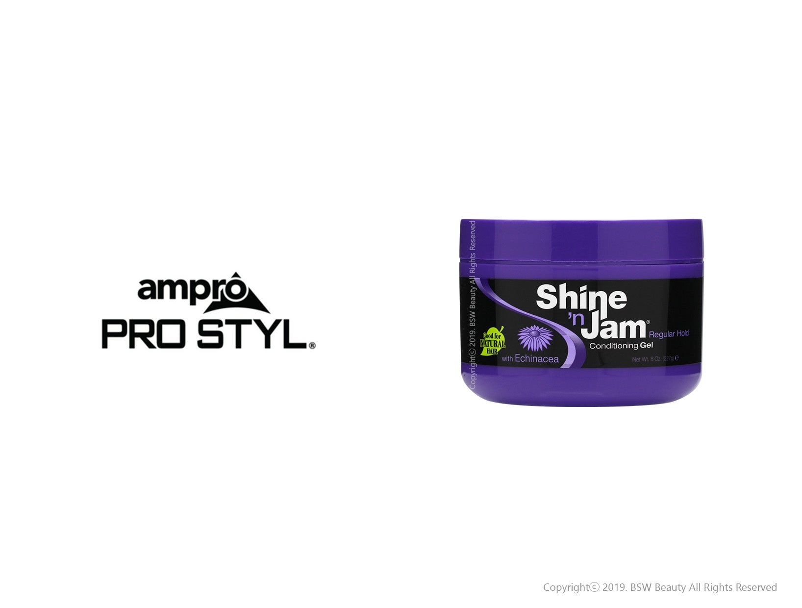 AMPRO PRO STYLE SHINE'N JAM CONDITIONING GEL REGULAR HOLD - 2 SIZE