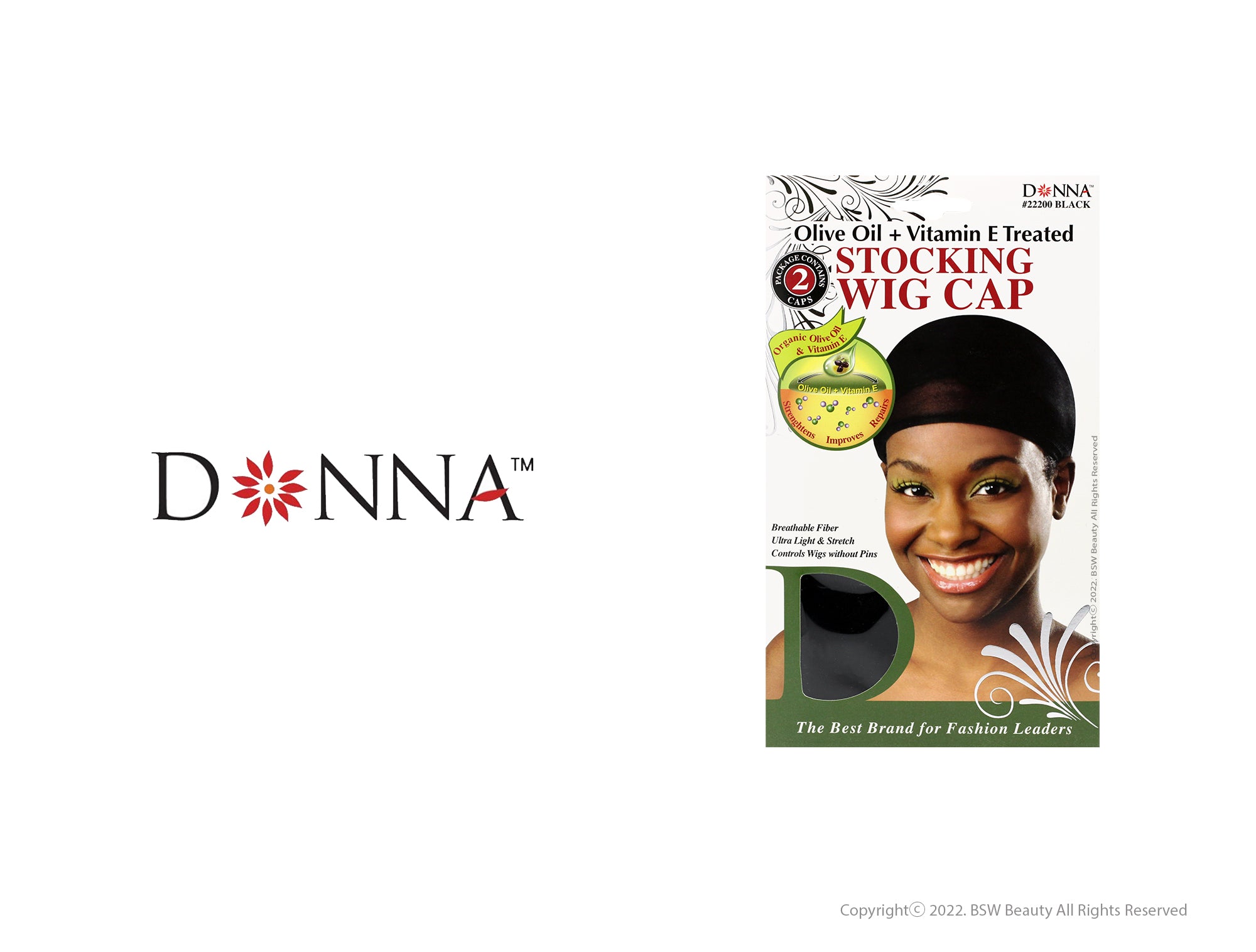 Donna Collection Premium Satin Wrap Cap Black