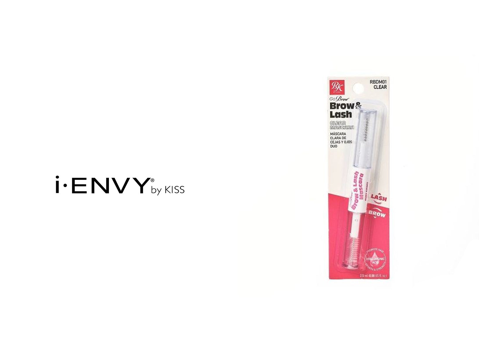 I ENVY BY KISS GO BROW DUO MASCARA - CLEAR