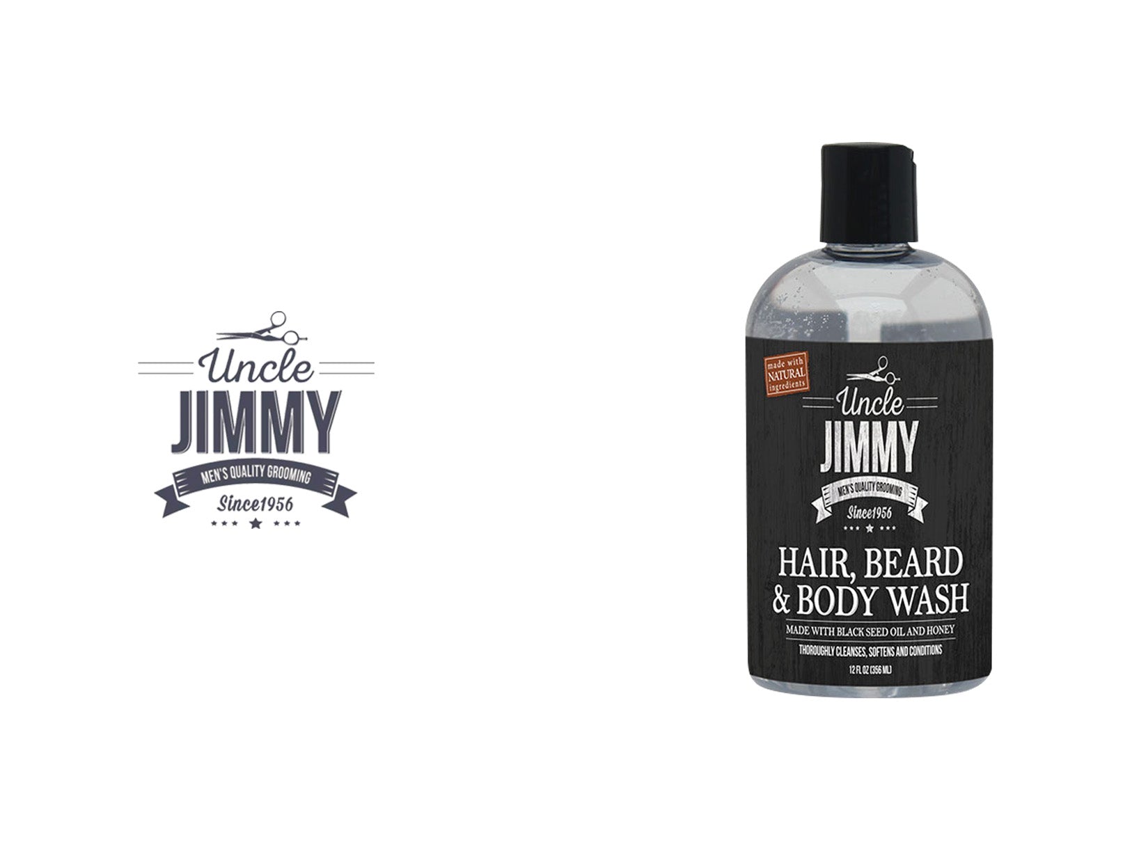 UNCLE JIMMY HAIR/BEARD/BODY WASH 12oz