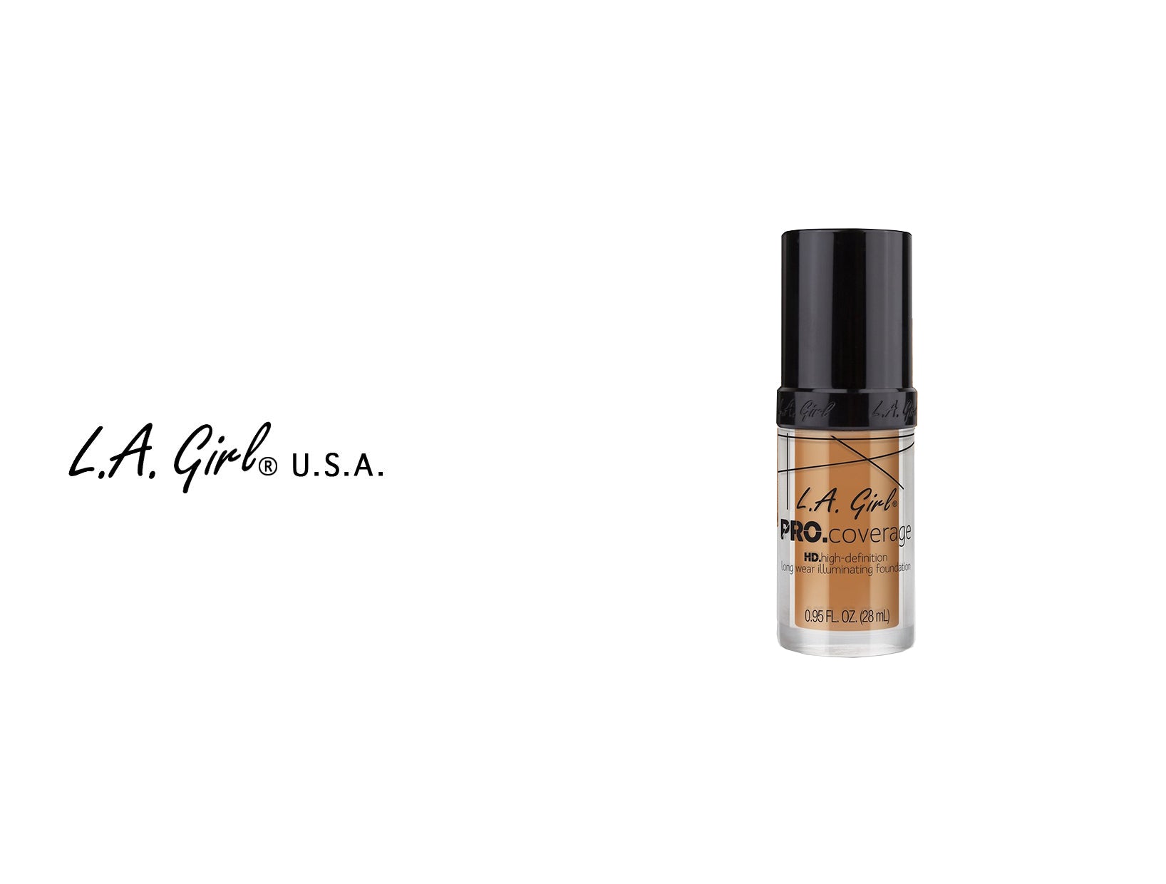L.A. Girl PRO.coverage HD High-Definition Long Wear Illuminating  Foundation, White 