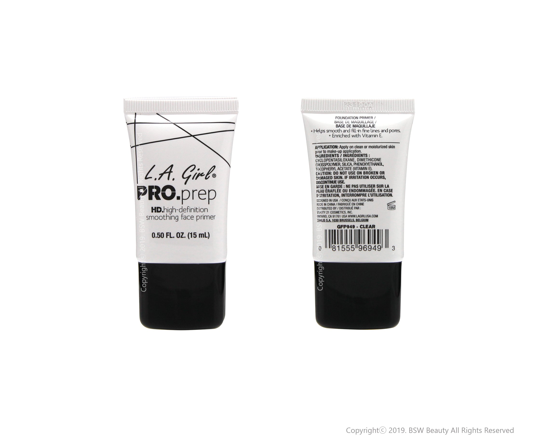 L.A. GIRL PRO PREP HD HIGH DEFINITION SMOOTHING FACE PRIMER 0.5oz #GFP