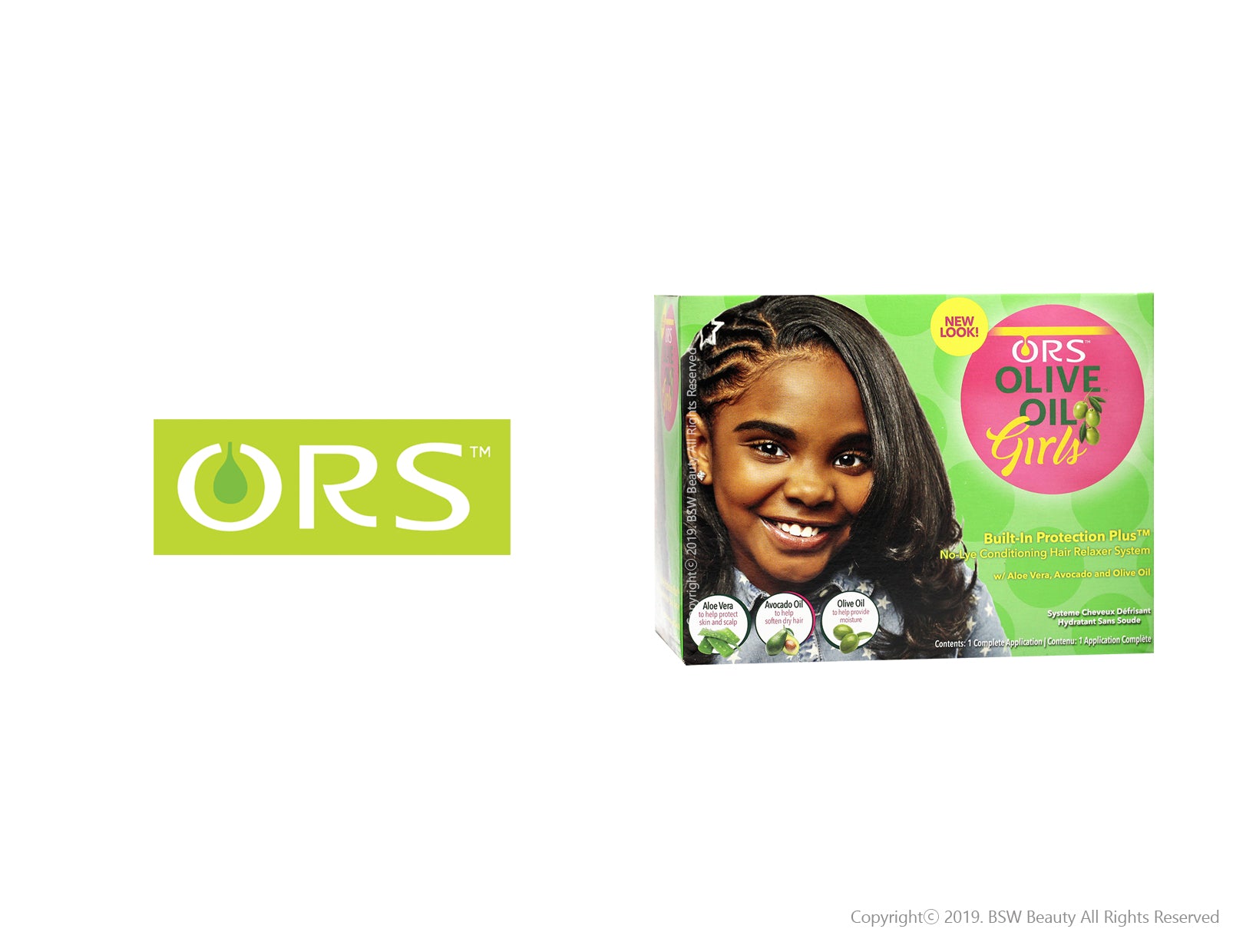 ORS OLIVE OIL GIRLS BUILT IN PROTECTION PLUS NO LYE CONDITIONING HAIR RELAXER SYSTEM