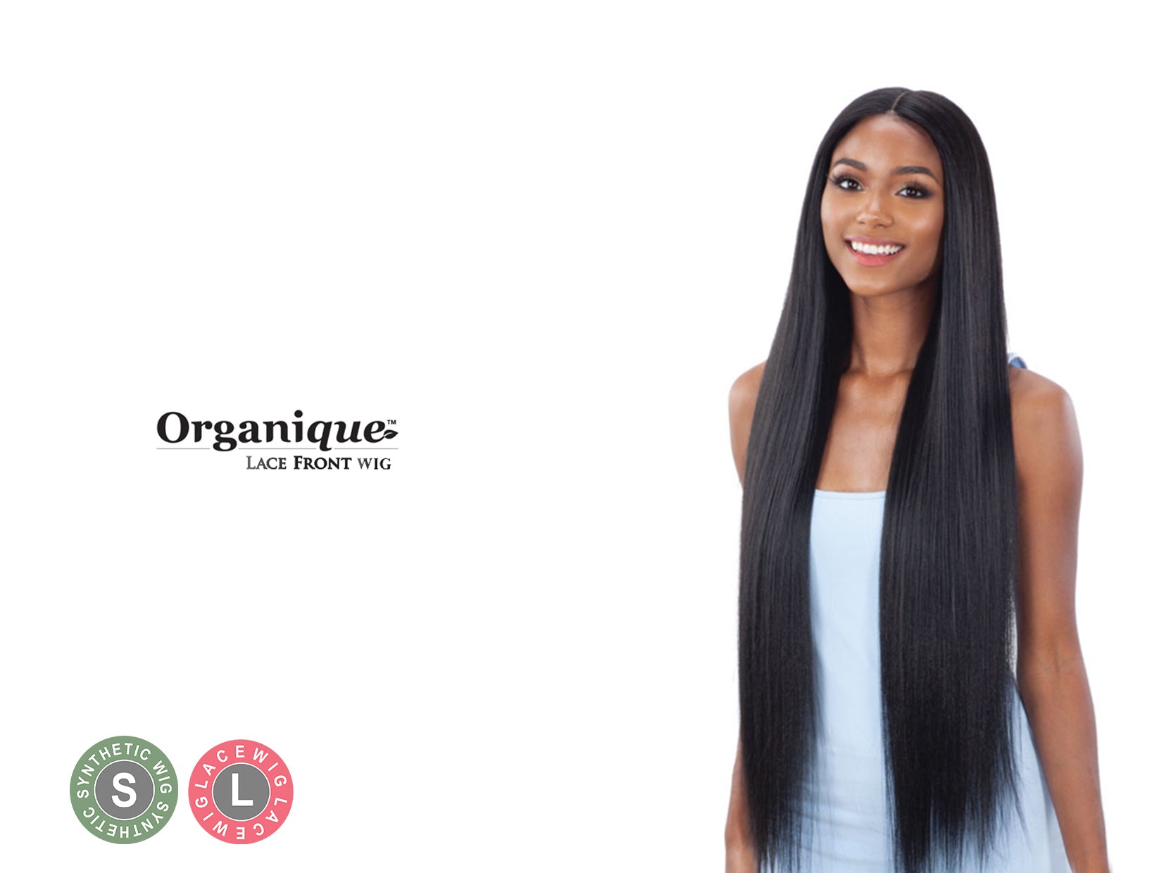 SHAKE N GO ORGANIQUE SYNTHETIC LACE FRONT WIG - YAKY STRAIGHT 36