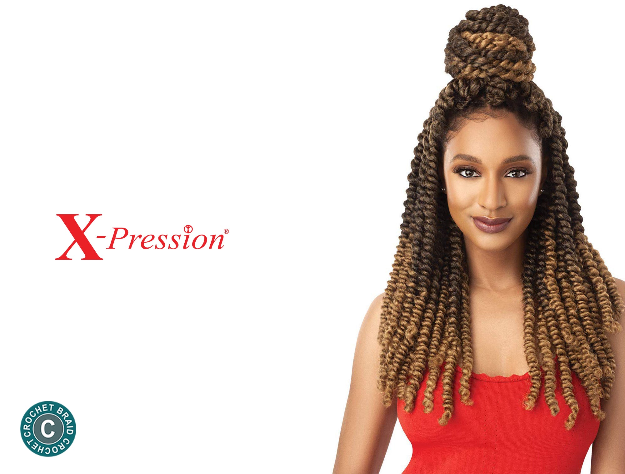 OUTRE X-PRESSION TWISTED UP CROCHET BRAID PRE-TWISTED PASSION TWIST 18