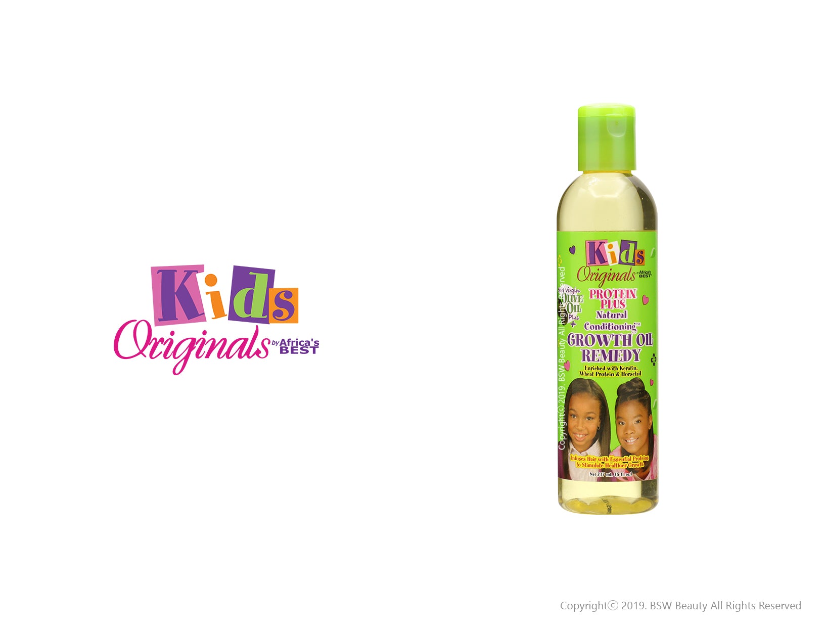 AFRICA'S BEST KIDS ORIGINALS PROTEIN PLUS NATURAL CONDITIONING GROWTH OIL REMEDY 8oz