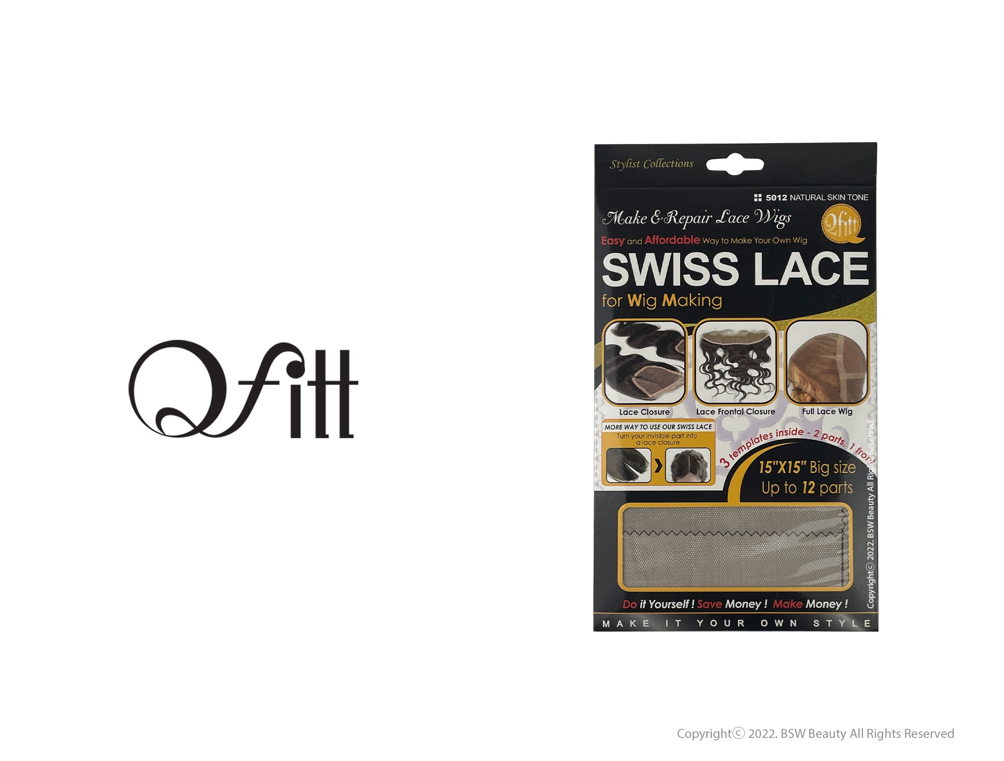 QFITT SWISS LACE FOR MAKING NATURAL SKIN TONE #5012