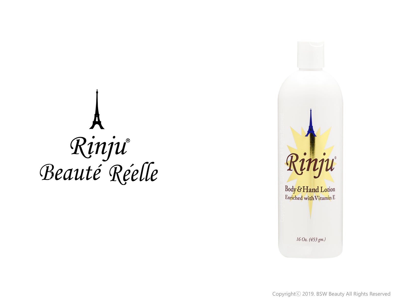 RINJU BODY & HAND LOTION ENRICHED WITH VITAMIN E 16oz