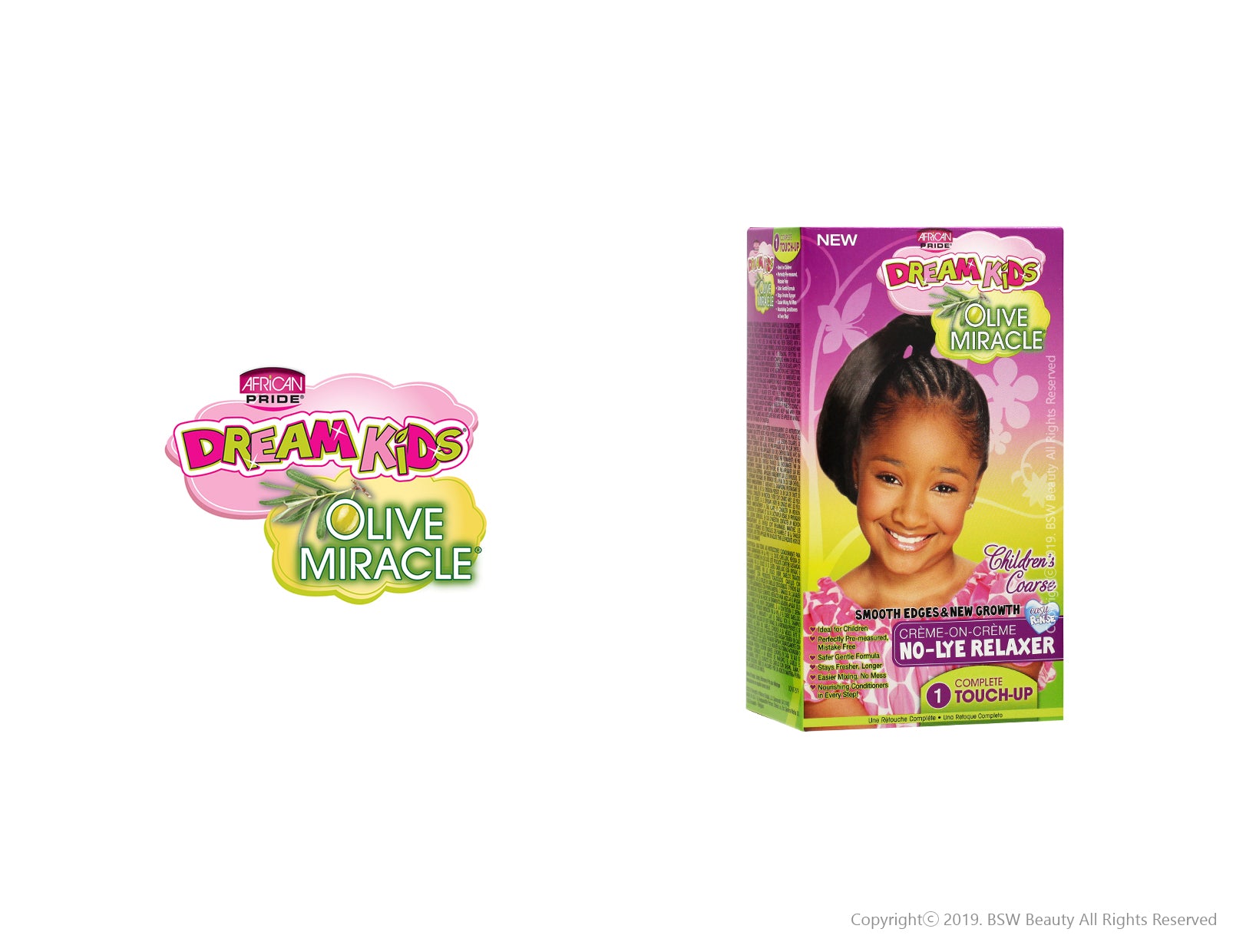 AFRICAN PRIDE DREAM KIDS OLIVE MIRACLE CREME ON CREME NO-LYE RELAXER TOUCH-UP KIT - CHILDREN'S COARSE