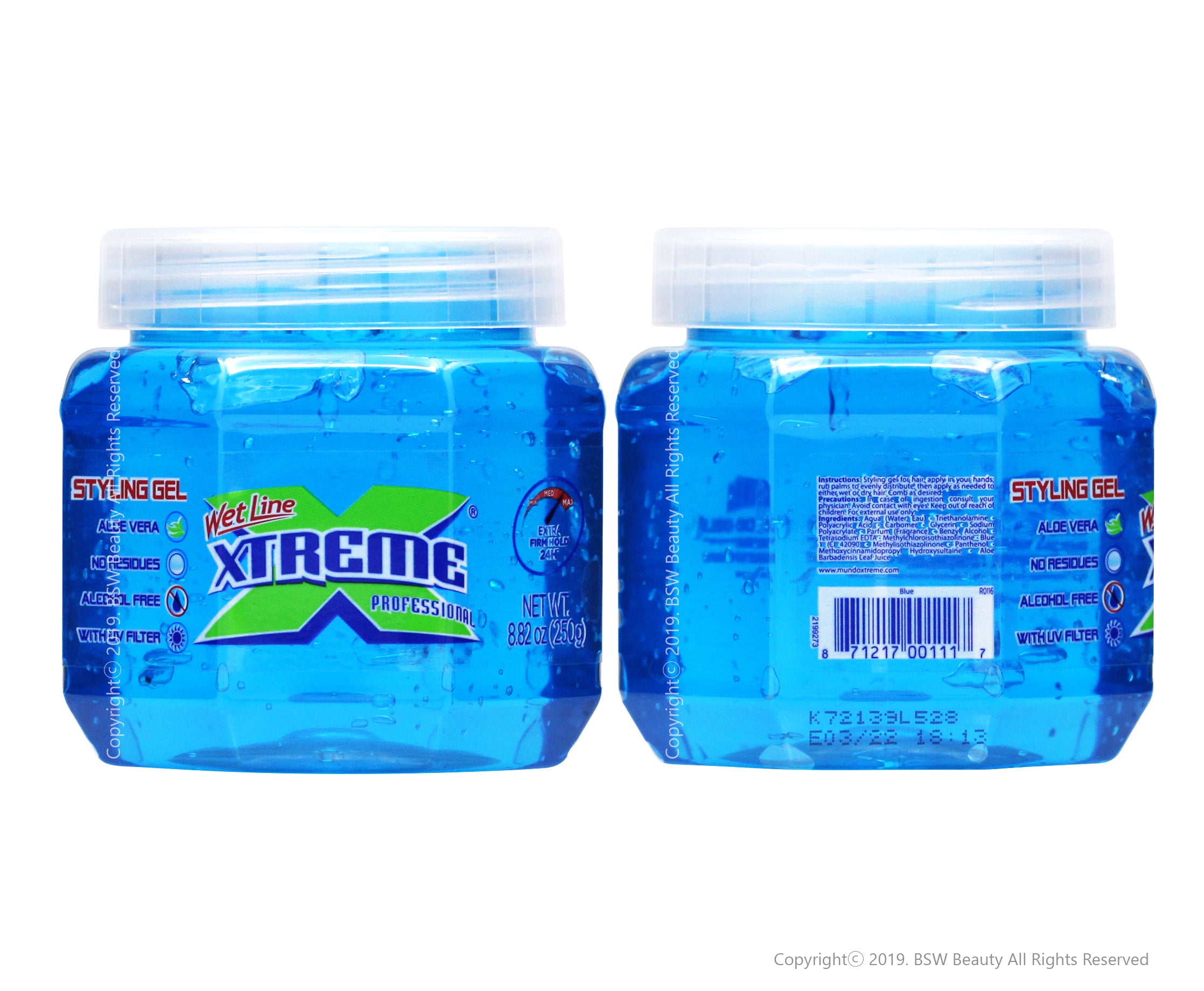 Xtreme Professional Jumbo Blue UV Protection Styling Hair Gel, 35.27 oz
